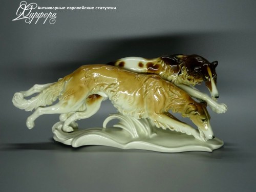 Купить фарфоровую статуэтку KARL ENS Бегущие борзые